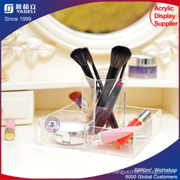 Acrylic Cosmetic Organizer with Brush Holder